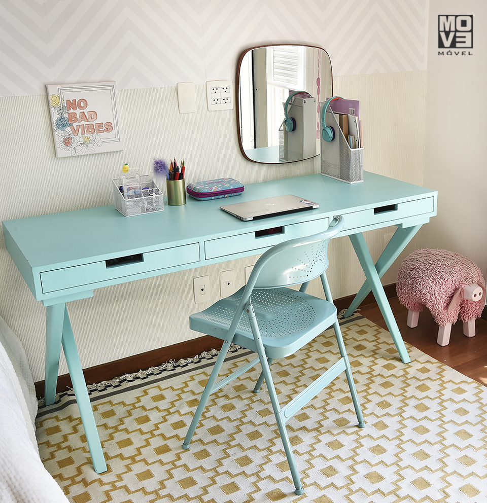 escrivaninha-quilha-cruzada-azul-tiffany-sala-quarto-office-decoração-madeira-maciça-personalizada