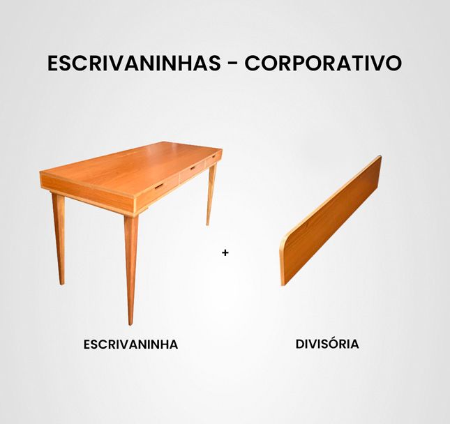 Escrivaninha 140 Taco Freijó Passa Fios