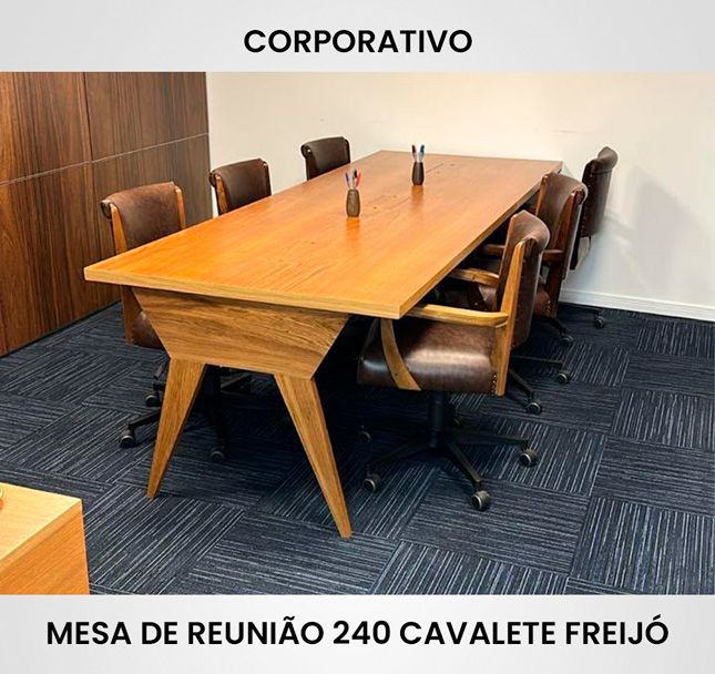 Mesa de Reunião 240 Cavalete Freijó 