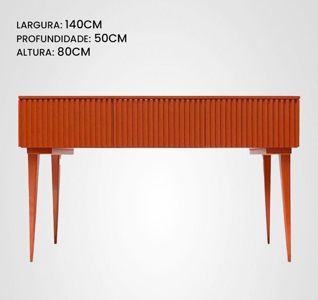 Aparador 140 Ranhurado Taco Terracota