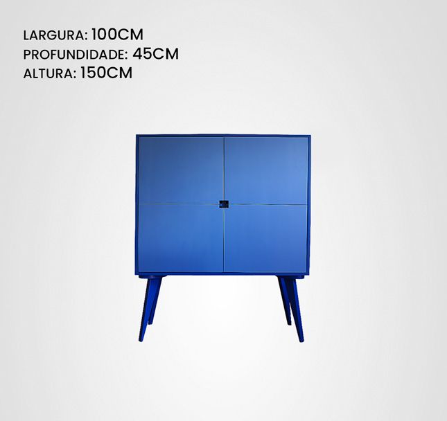 Bufê 100 Quilha Azul Dois Tons