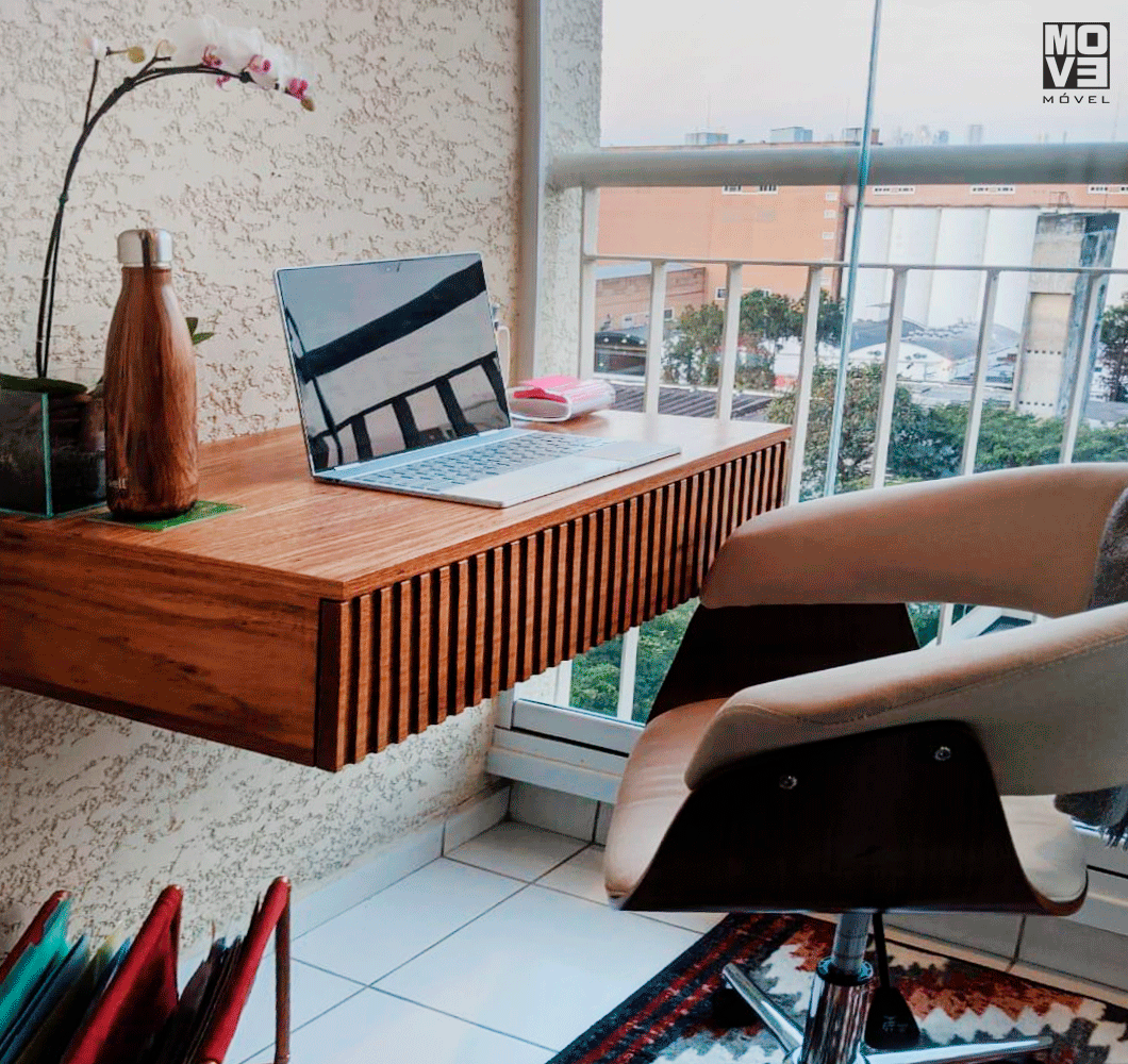 Escrivaninha 070 Ranhurada Fixa Freijó