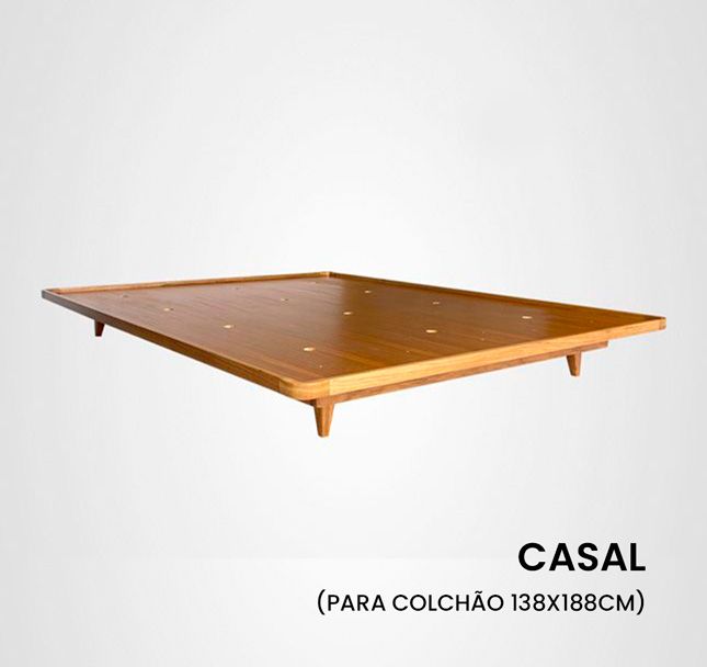 Cama Casal Box Sobreposta Curva Madeira Jequitibá