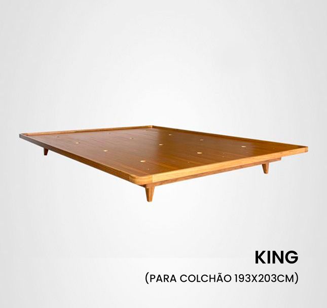 Cama King Box Sobreposta Curva Madeira Jequitibá