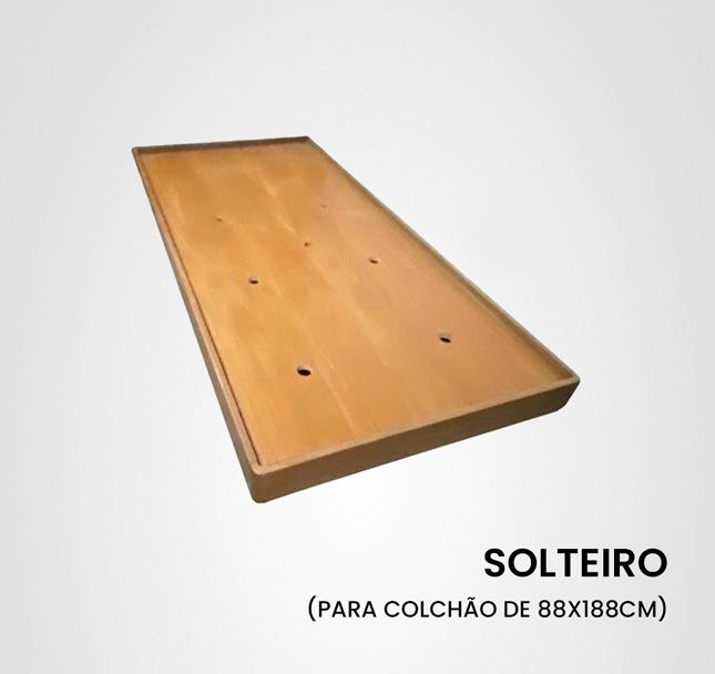 Cama Solteiro Box Curvo Zen Madeira Jequitibá