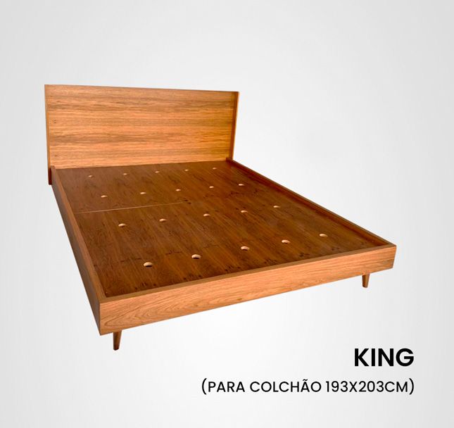 Cama King Abraço Madeira Jequitibá