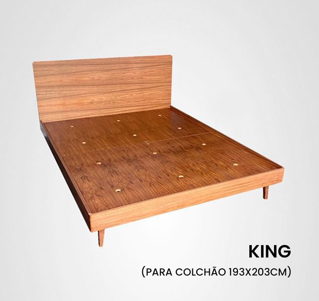 Cama King Curva Madeira Jequitibá