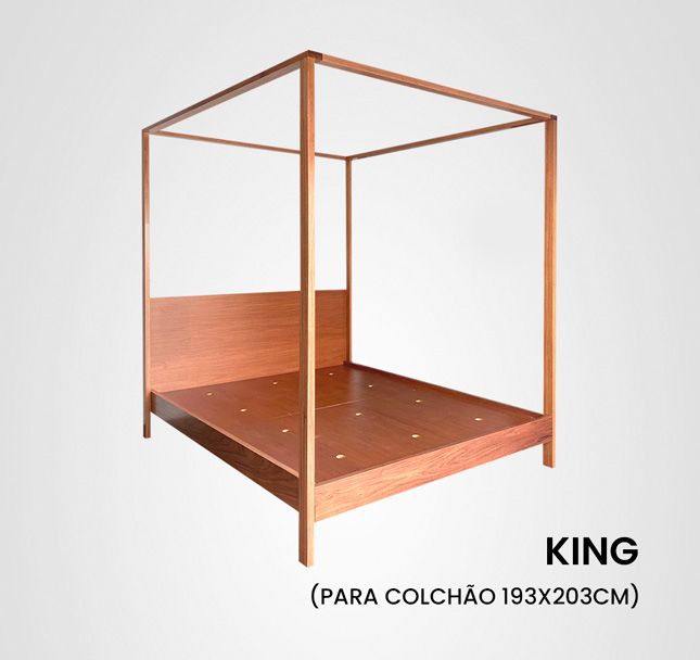 Cama King Dossel Madeira Jequitibá