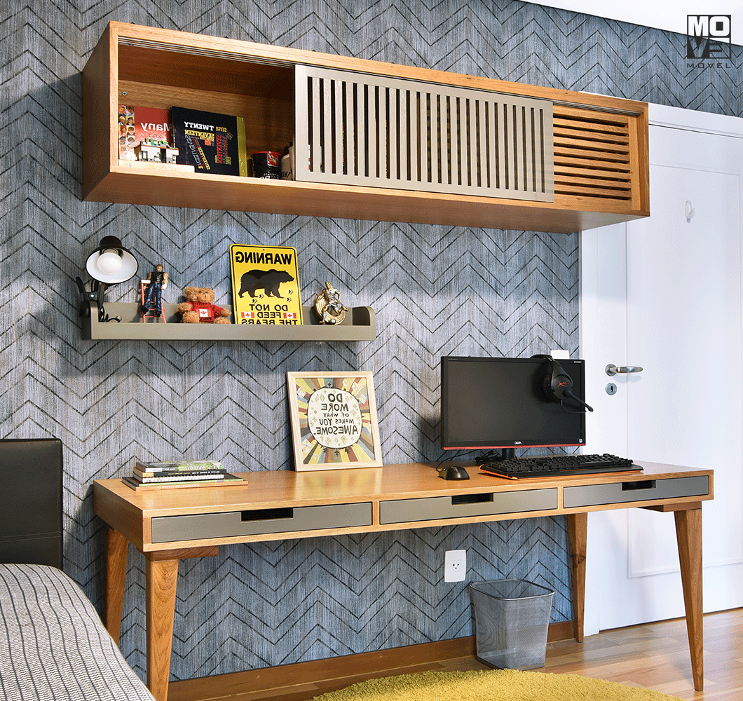 Nicho 160 Ripado Freijó Cinza Concreto