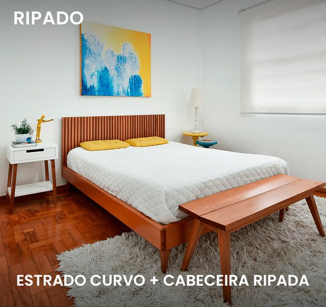Estrado Curva + Cabeceira Ripada