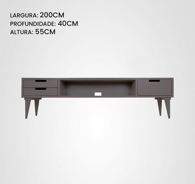 Rack 200 Taco Cinza Concreto