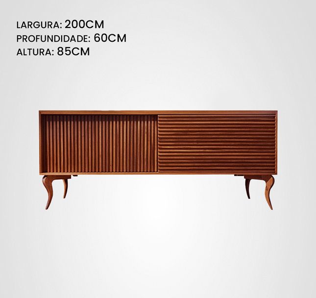 Bufê 200 Ripado Fechado Cabriolet Jequitibá