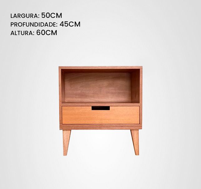 Mesa de Cabeceira 50 Taco Jequitibá