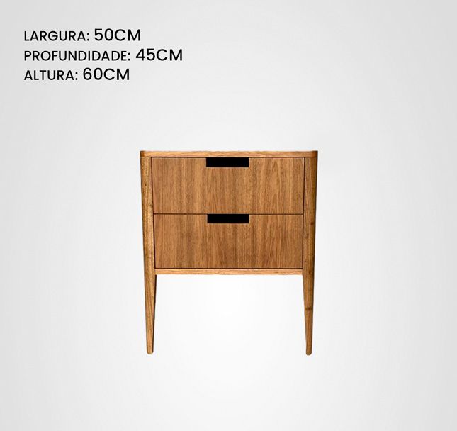 Mesa de Cabeceira 50 Curva Taco Freijó