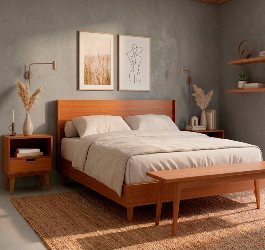 Cama Casal Abraço Madeira Jequitibá