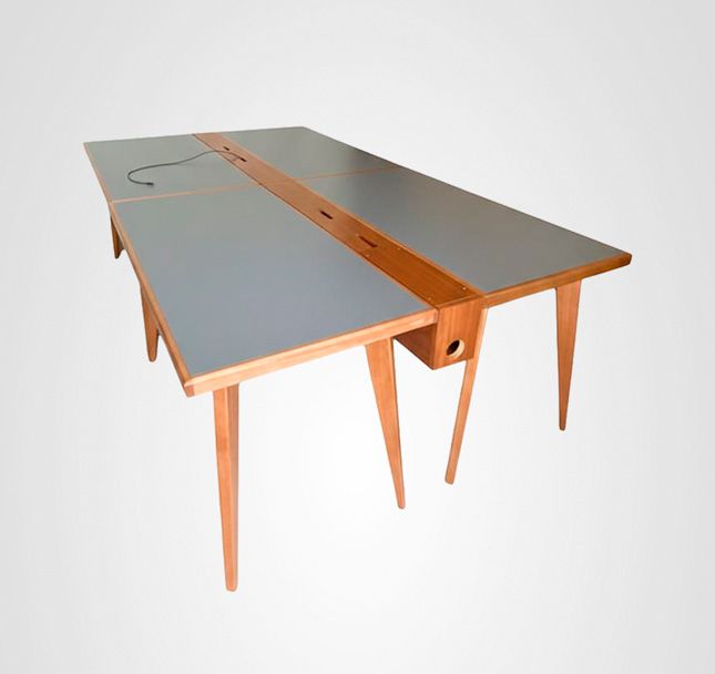 Mesa 120 Quilha Jequitibá Chumbo