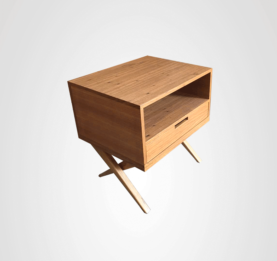 Mesa de Cabeceira 60 Quilha Cruzada Freijó