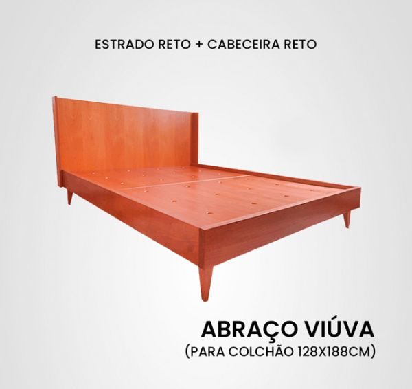 Cama Viúva Abraço Madeira 