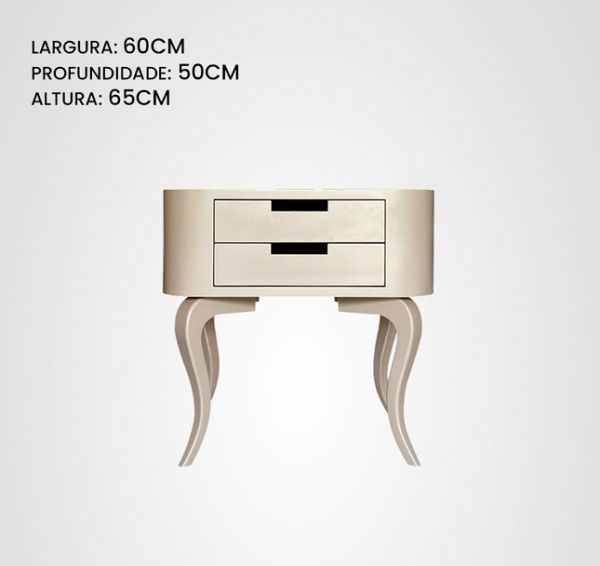 Mesa de Cabeceira 60 Oval Cabriolet Fendi