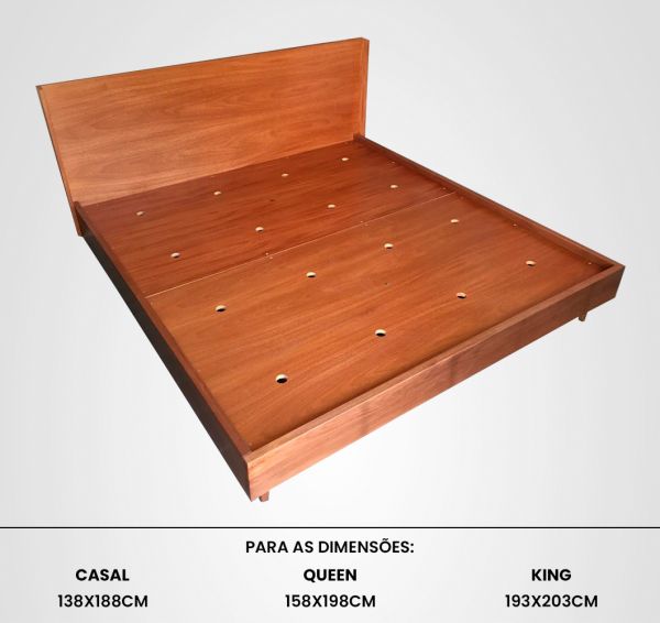 Cama Casal Abraço Madeira Madeira 