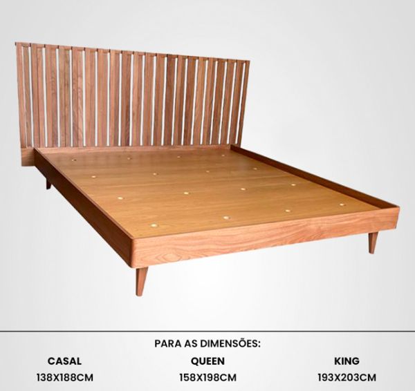 Cama Curva Ripado Alternado Madeira 