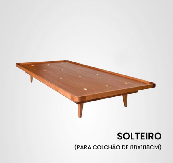 Cama Solteiro Box Sobreposta Curva Madeira