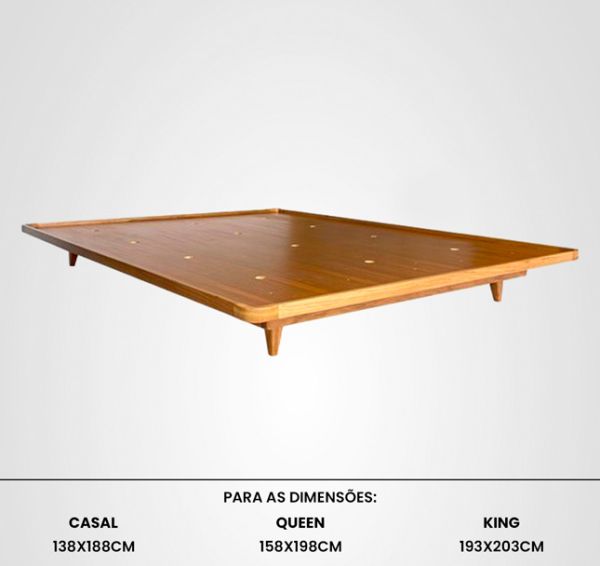 Cama Casal Box Sobreposta Curva Madeira 