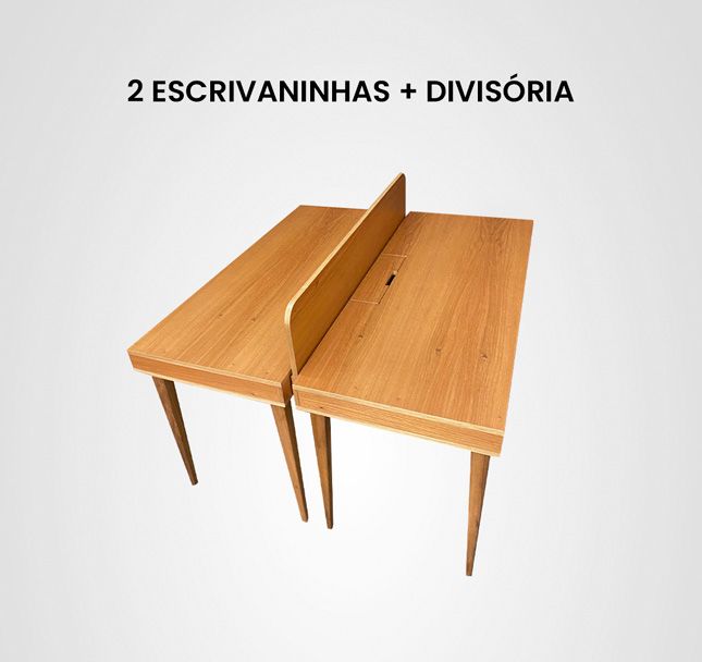 Corporativo: Escrivaninha 140 Taco Passa Fios Madeira