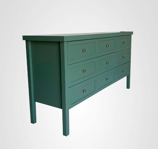 Cômoda 150 Reto 9 Gavetas Verde Floresta