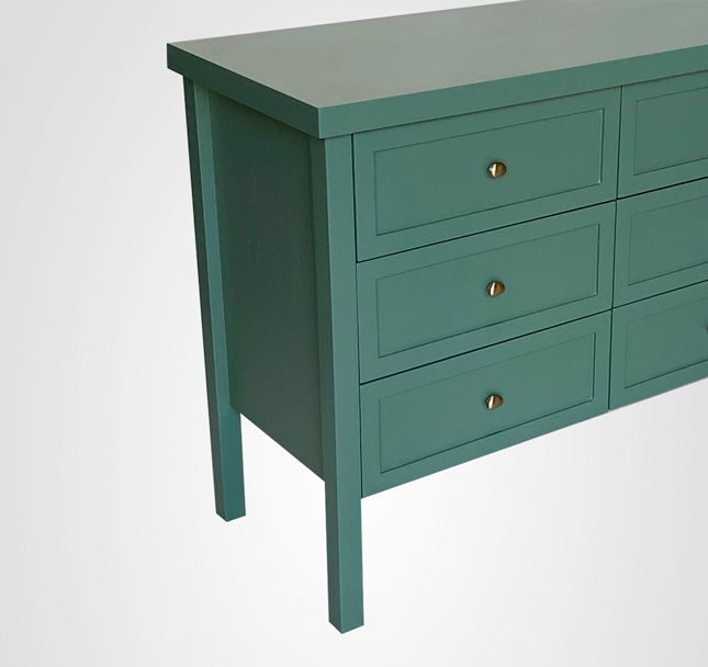 Cômoda 150 Reto 9 Gavetas Verde Floresta