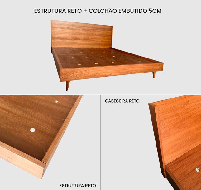 Cama Casal Abraço Madeira Madeira