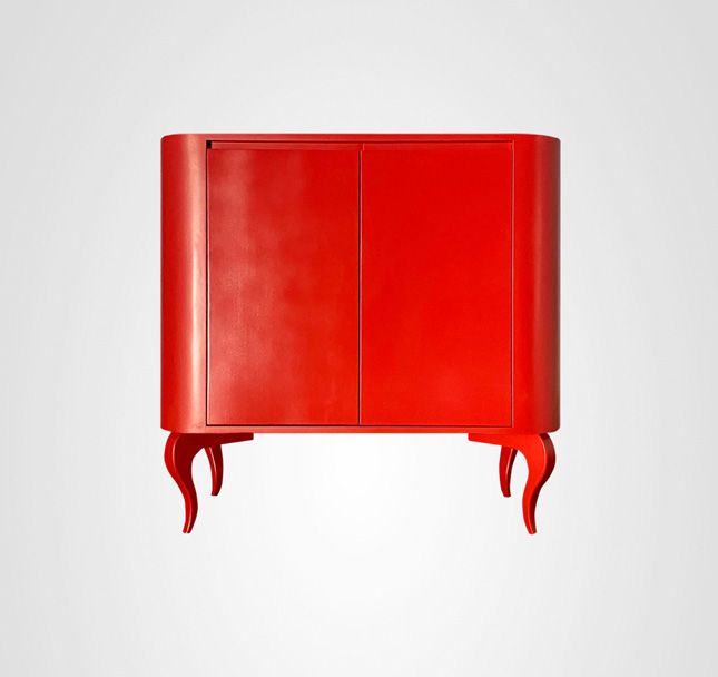 Bufê 100 Oval Cabriolet Vermelho