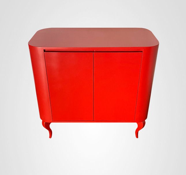 Bufê 100 Oval Cabriolet Vermelho