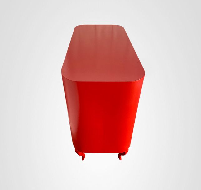 Bufê 100 Oval Cabriolet Vermelho