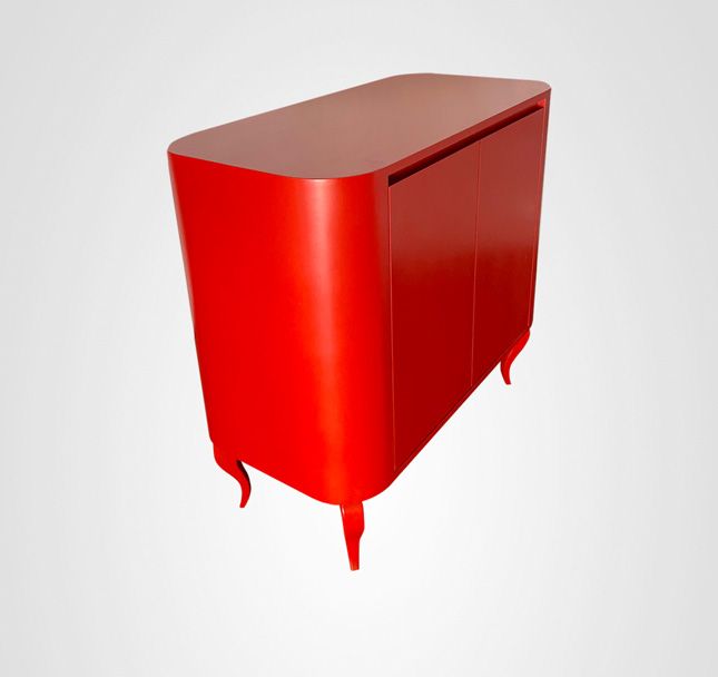 Bufê 100 Oval Cabriolet Vermelho