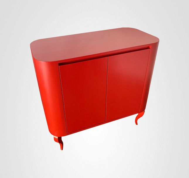 Bufê 100 Oval Cabriolet Vermelho