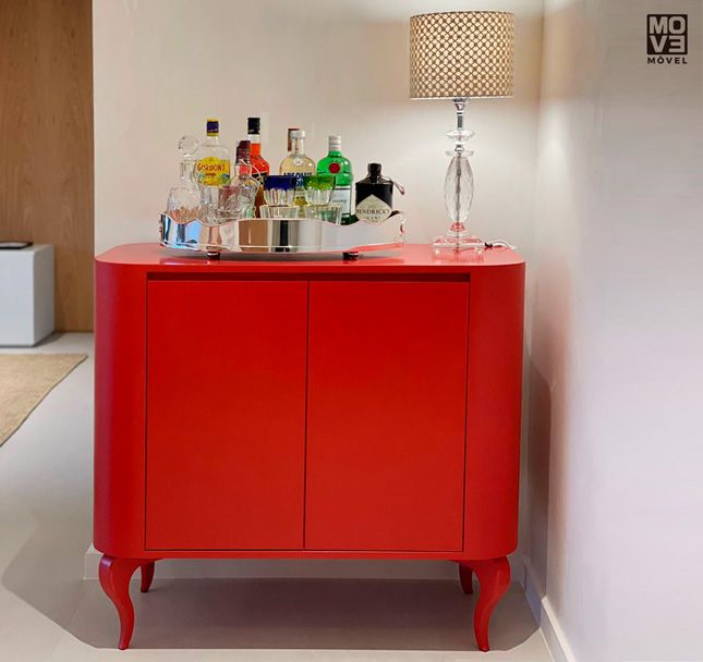 Bufê 100 Oval Cabriolet Vermelho