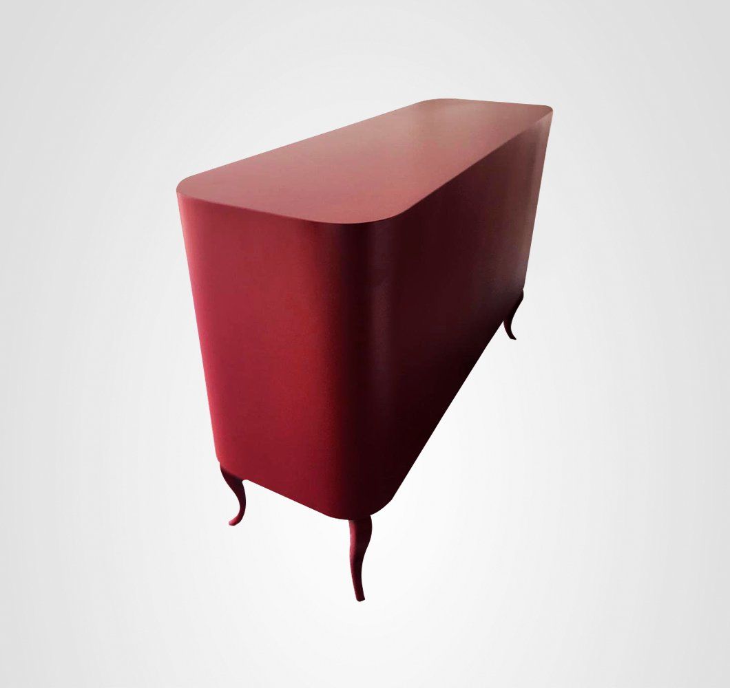 Bufê 150 Oval Cabriolet Vinho Tinto