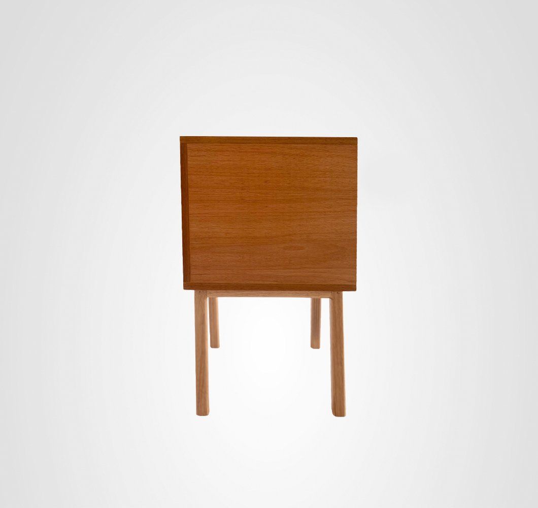 Mesa de Cabeceira 30 Dupla Reto Branco Madeira