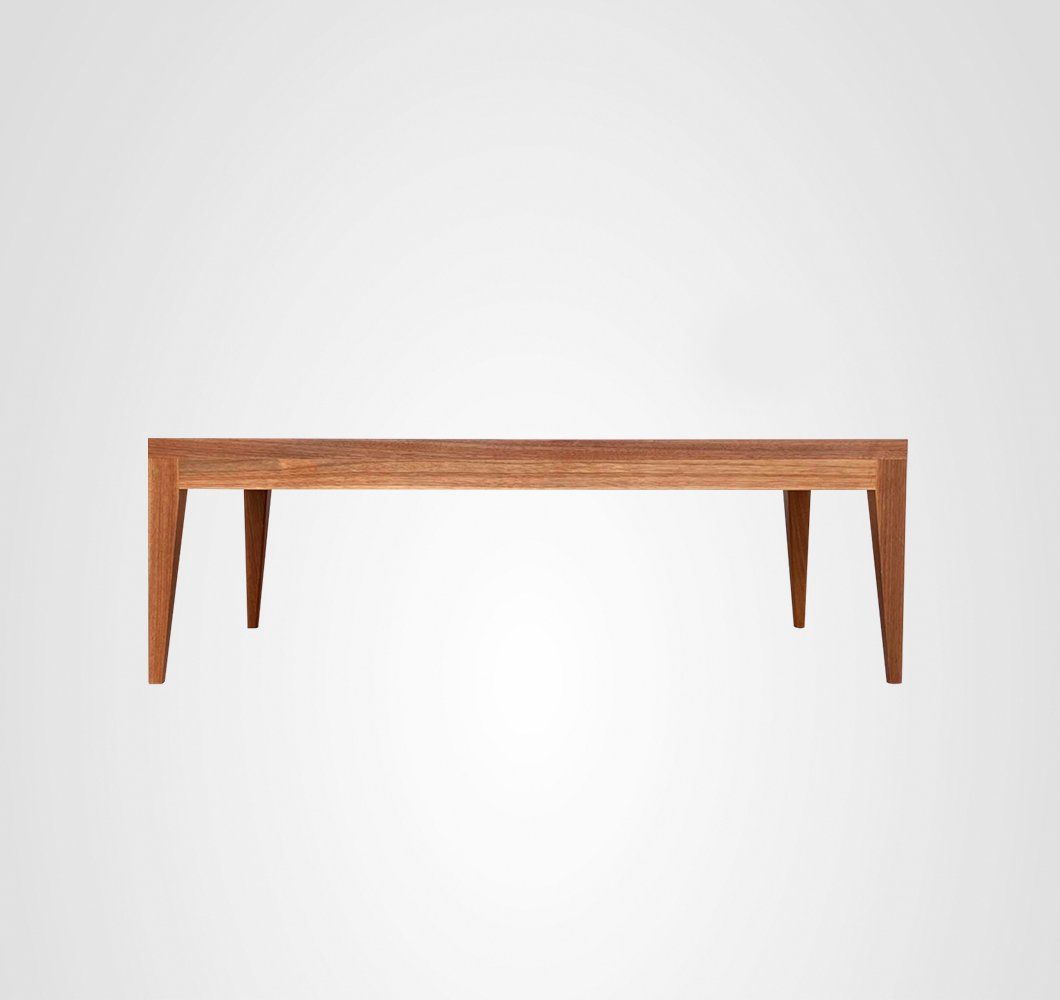 Mesa de Centro Retangular Taco Composta por 2 Ripadas + 2 Marchetadas Madeira