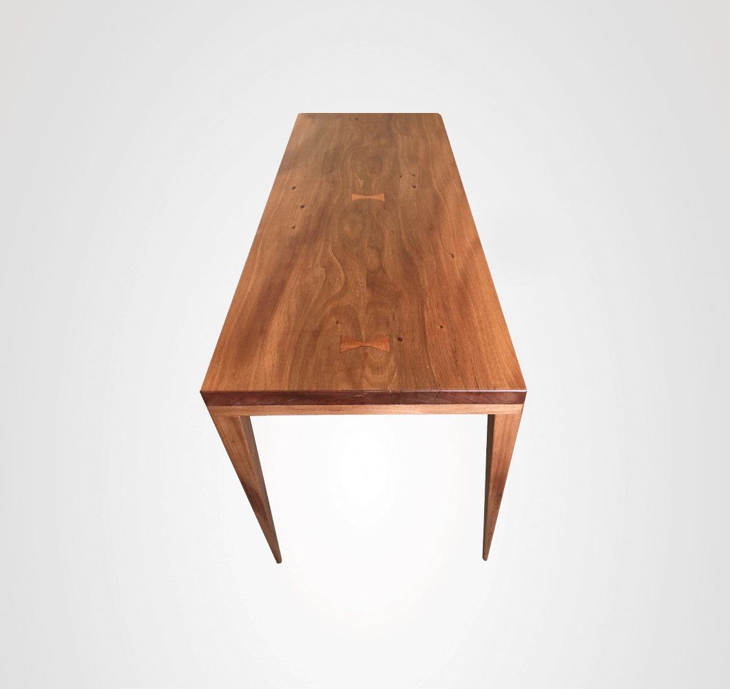 Mesa de Jantar 140 Retangular Marchetada Taco Madeira