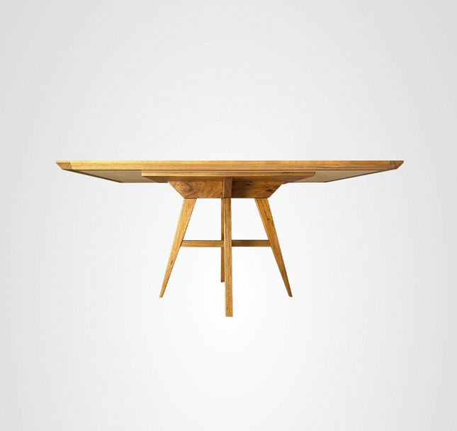 Mesa de Jantar 160 Retangular Asa Quilha Central Madeira