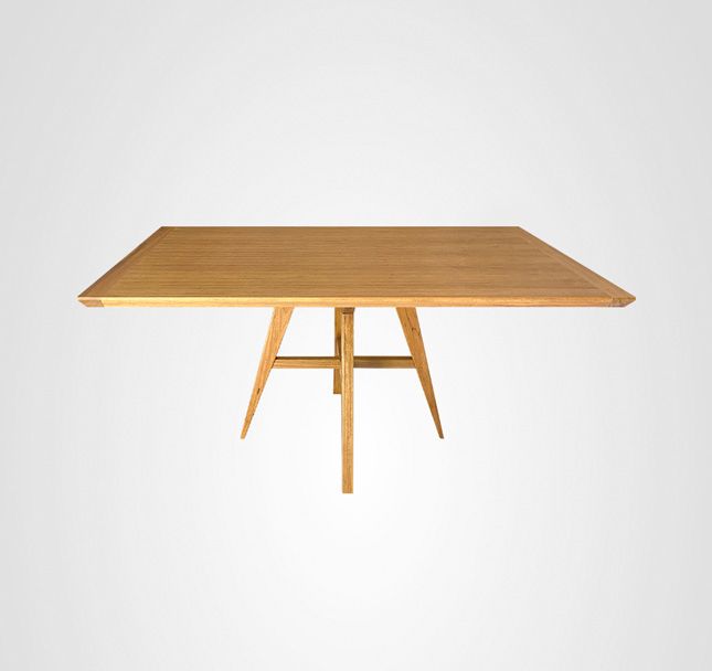 Mesa de Jantar 160 Retangular Asa Quilha Central Madeira
