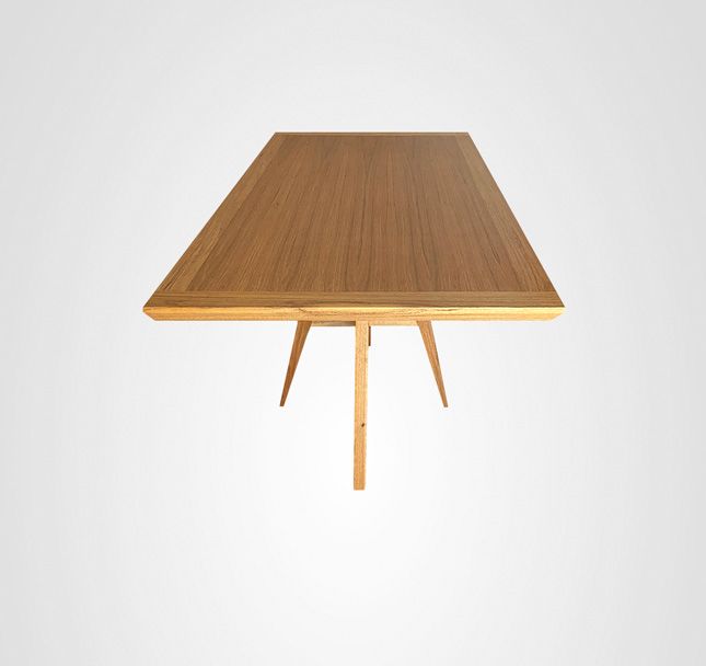 Mesa de Jantar 160 Retangular Asa Quilha Central Madeira
