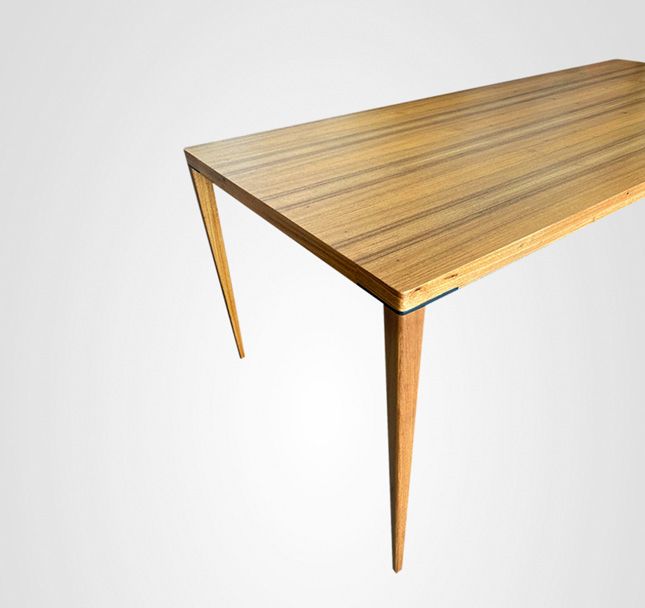 Mesa de Jantar 220 Retangular Slim Taco Madeira