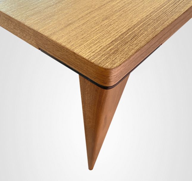 Mesa de Jantar 220 Retangular Slim Taco Madeira