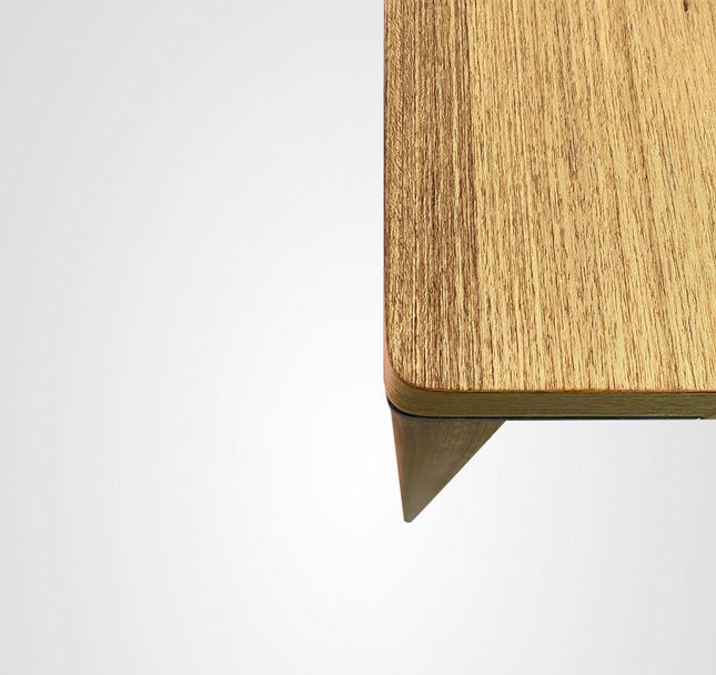 Mesa de Jantar 220 Retangular Slim Taco Madeira