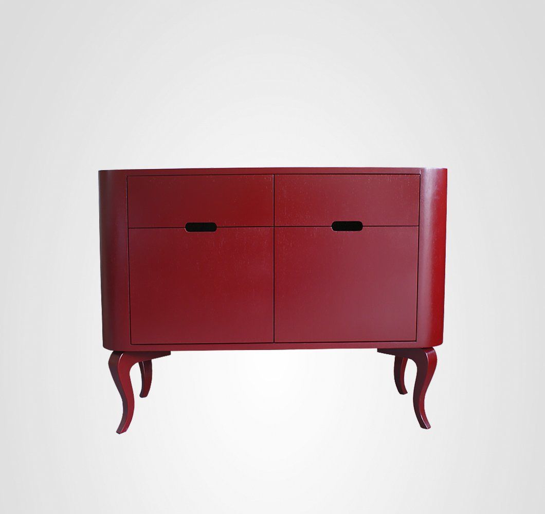 Bufê 120 Oval Cabriolet Vinho Tinto