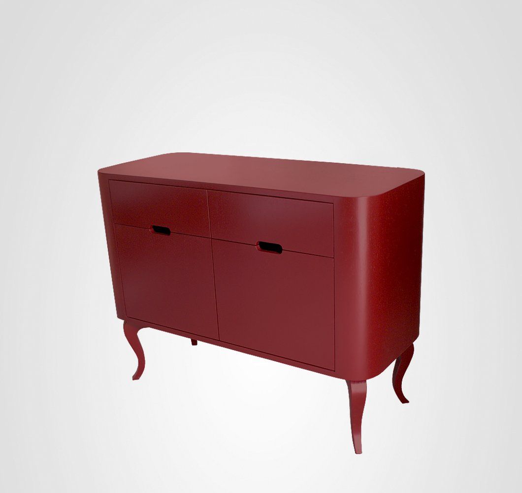 Bufê 120 Oval Cabriolet Vinho Tinto