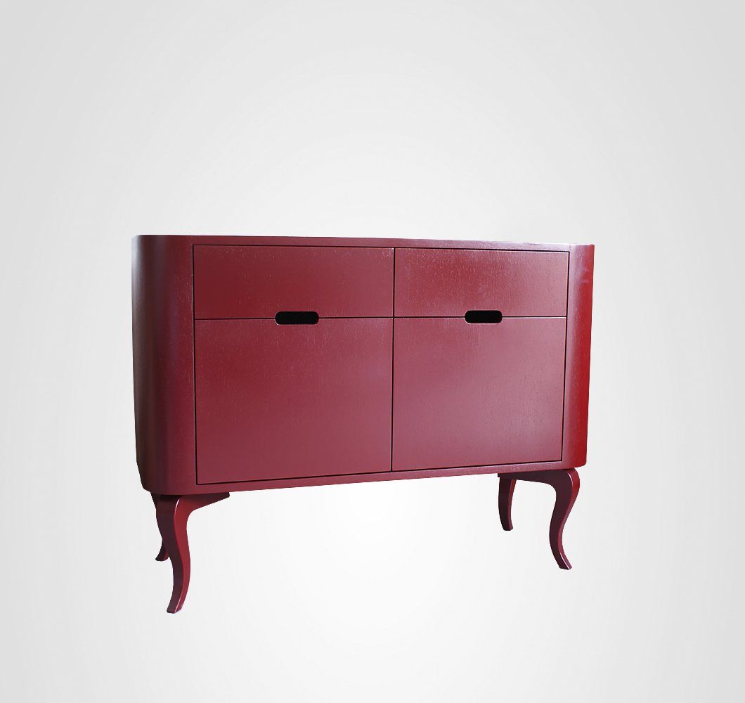 Bufê 120 Oval Cabriolet Vinho Tinto